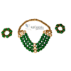 Laddu Gopal Mala & Kangan Set Green Beads | Krishna Garments