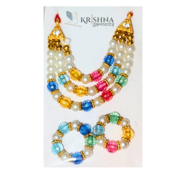 Laddu Gopal Mala & Kangan Set | Krishna Garments