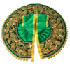 Green Golden Laddu Gopal Dress | Designer Krishna Ji Vastra