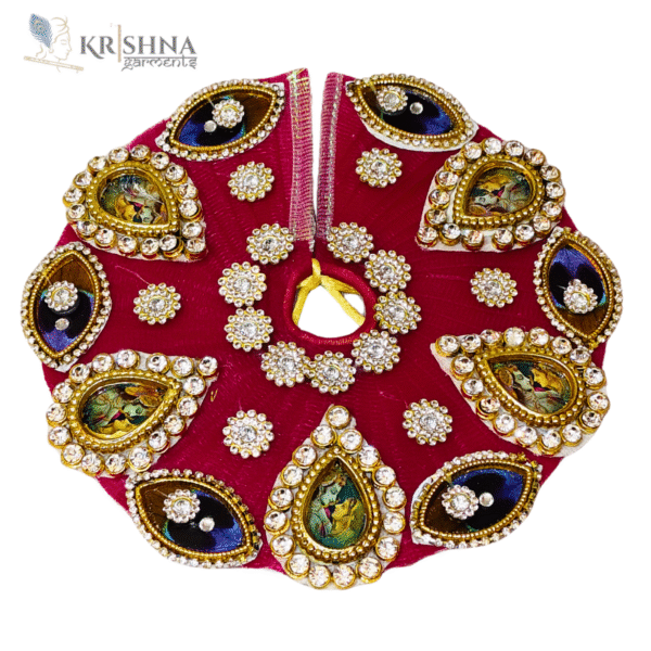 Designer Maroon Laddu Gopal Dress | Krishna Ji Vastra Online
