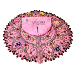 Alternative view of Designer Pink Krishna Dress with Stone & Bead Work